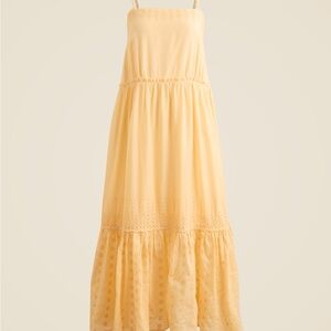 J. Crew Butter Yellow Spaghetti Strap Maxi Dress